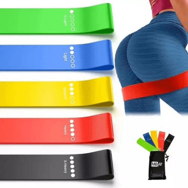 Kit de 5 Elásticos para Exercícios Funcionais – FlexFit Pro