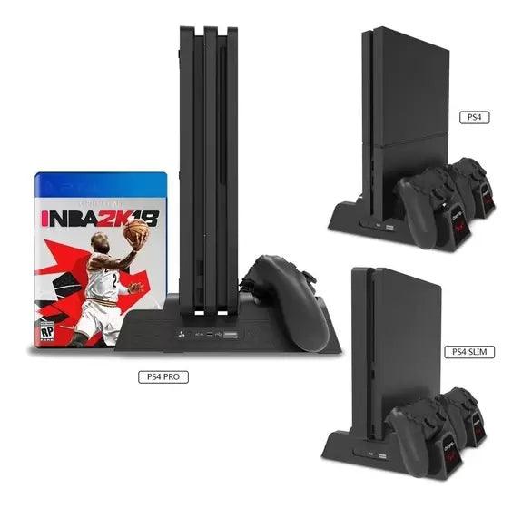 CoolDock PS4 – Base Vertical com Refrigeração e Carregamento