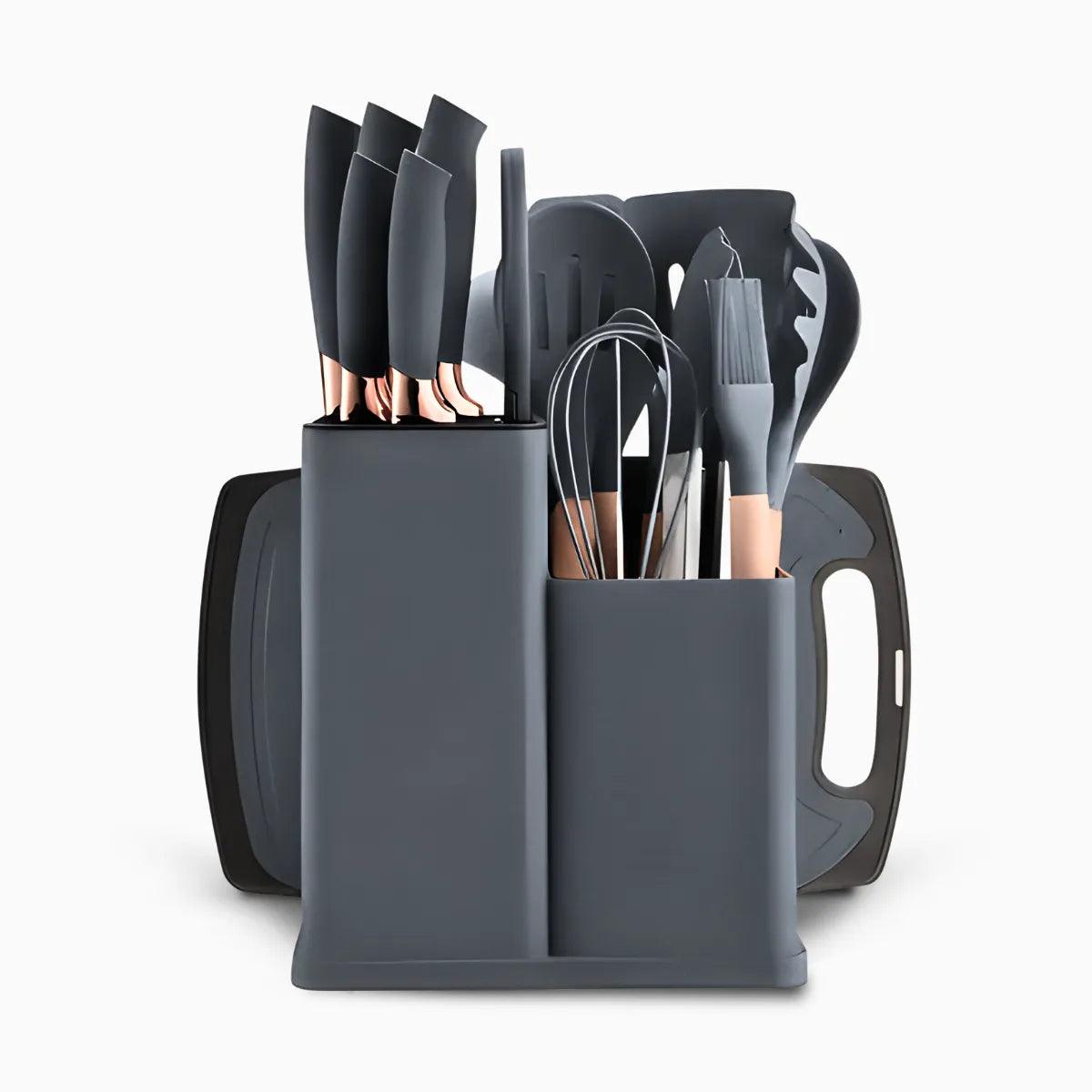 Conjunto Gourmet de Utensílios de Silicone - 19 Peças