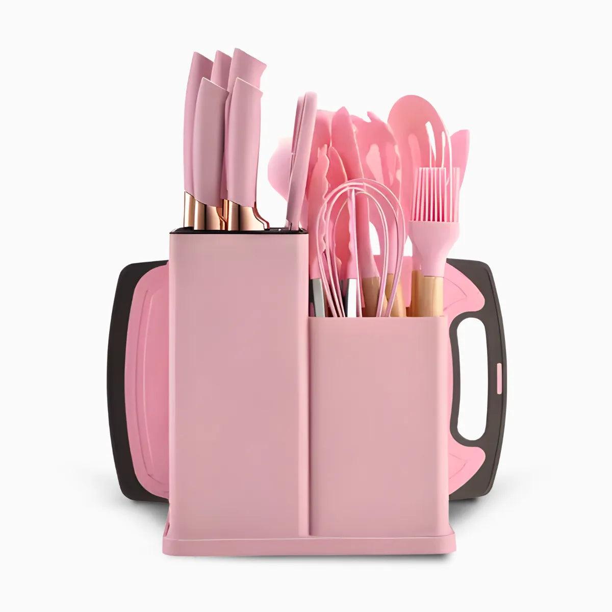 Conjunto Gourmet de Utensílios de Silicone - 19 Peças