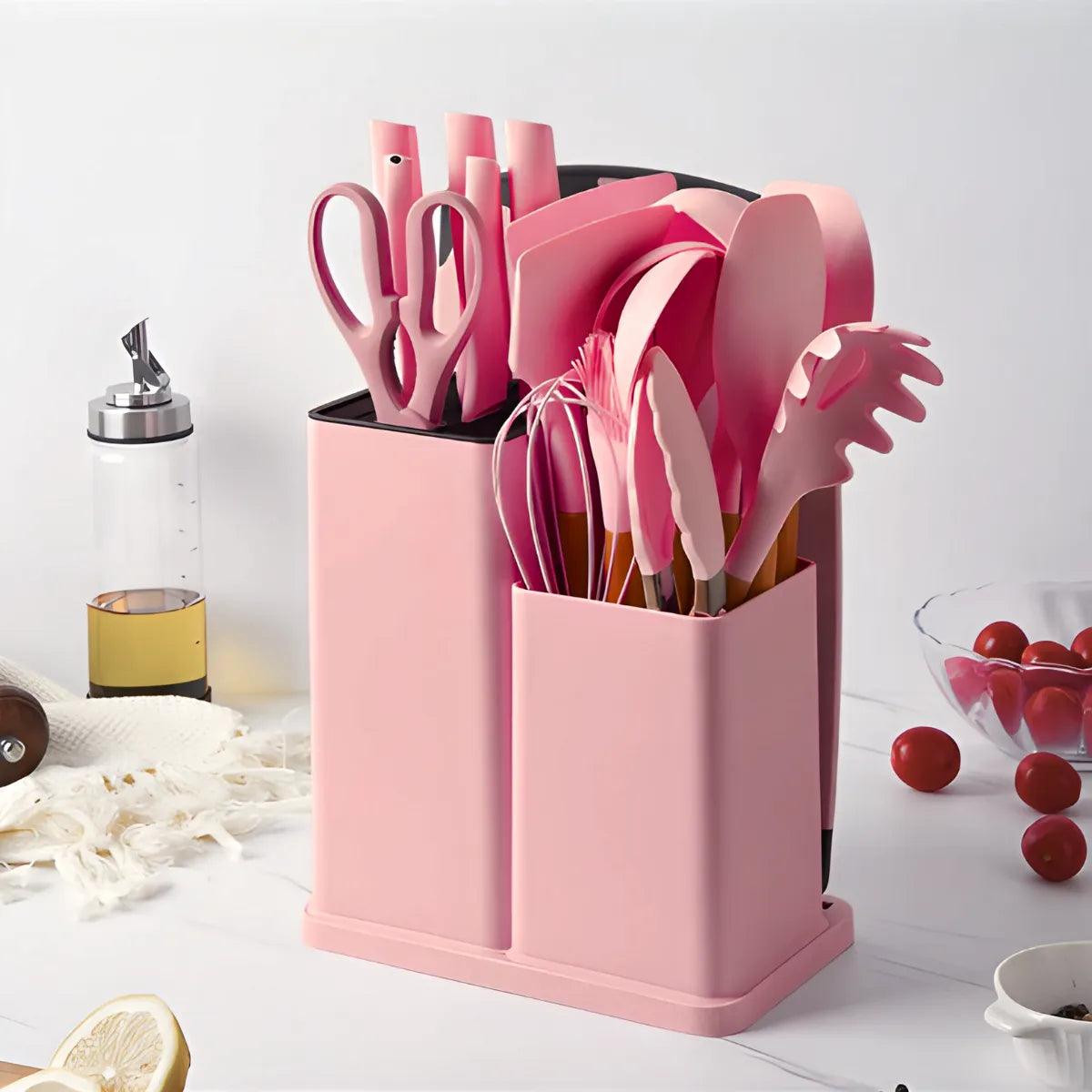 Conjunto Gourmet de Utensílios de Silicone - 19 Peças