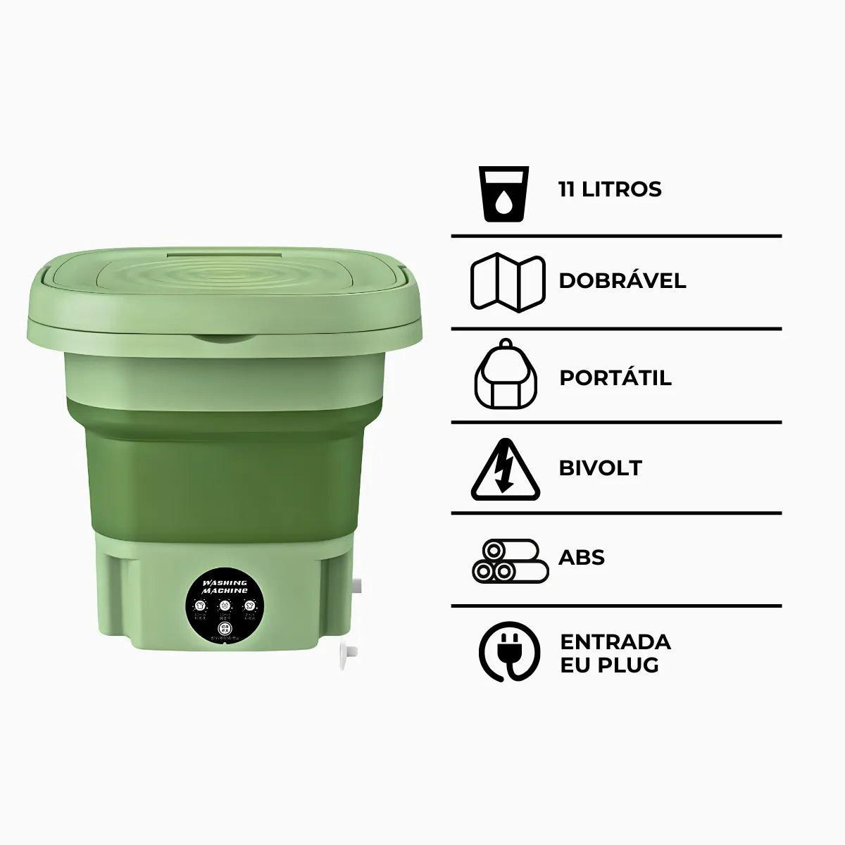 WashOn – Mini Máquina de Lavar Portátil