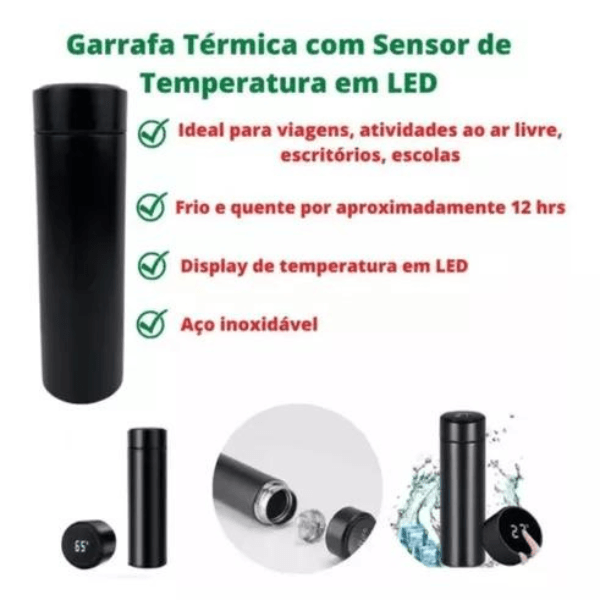 ThermoSmart - Garrafa Térmica Inteligente 500ml