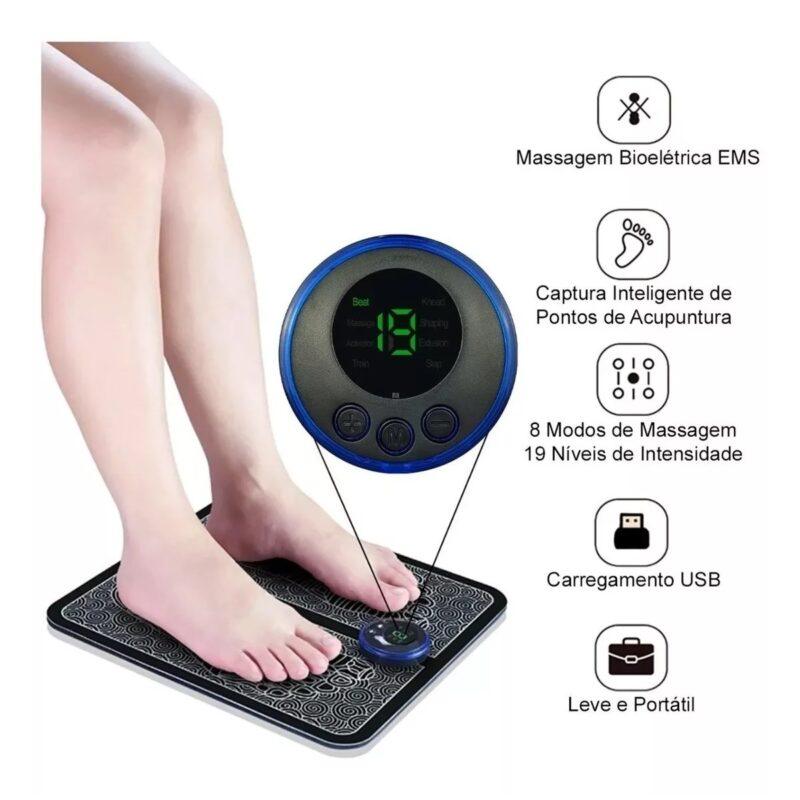 Massageador Para Pés Pernas Ems Magnético Relaxante Pro