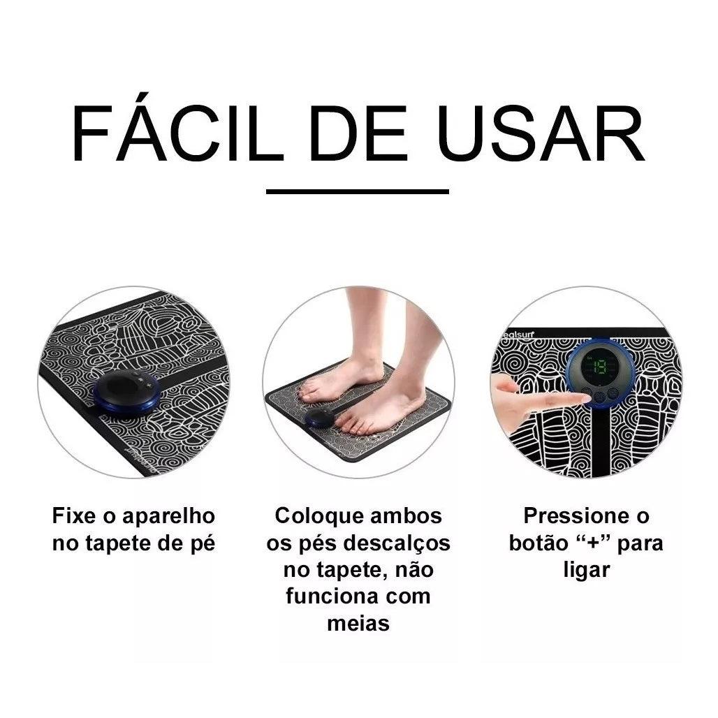 Massageador Para Pés Pernas Ems Magnético Relaxante Pro